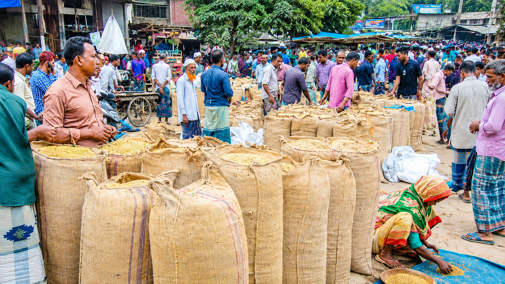 গাইবান্ধায় ধানের কম হওয়ায় কৃষকরা বিপাকে