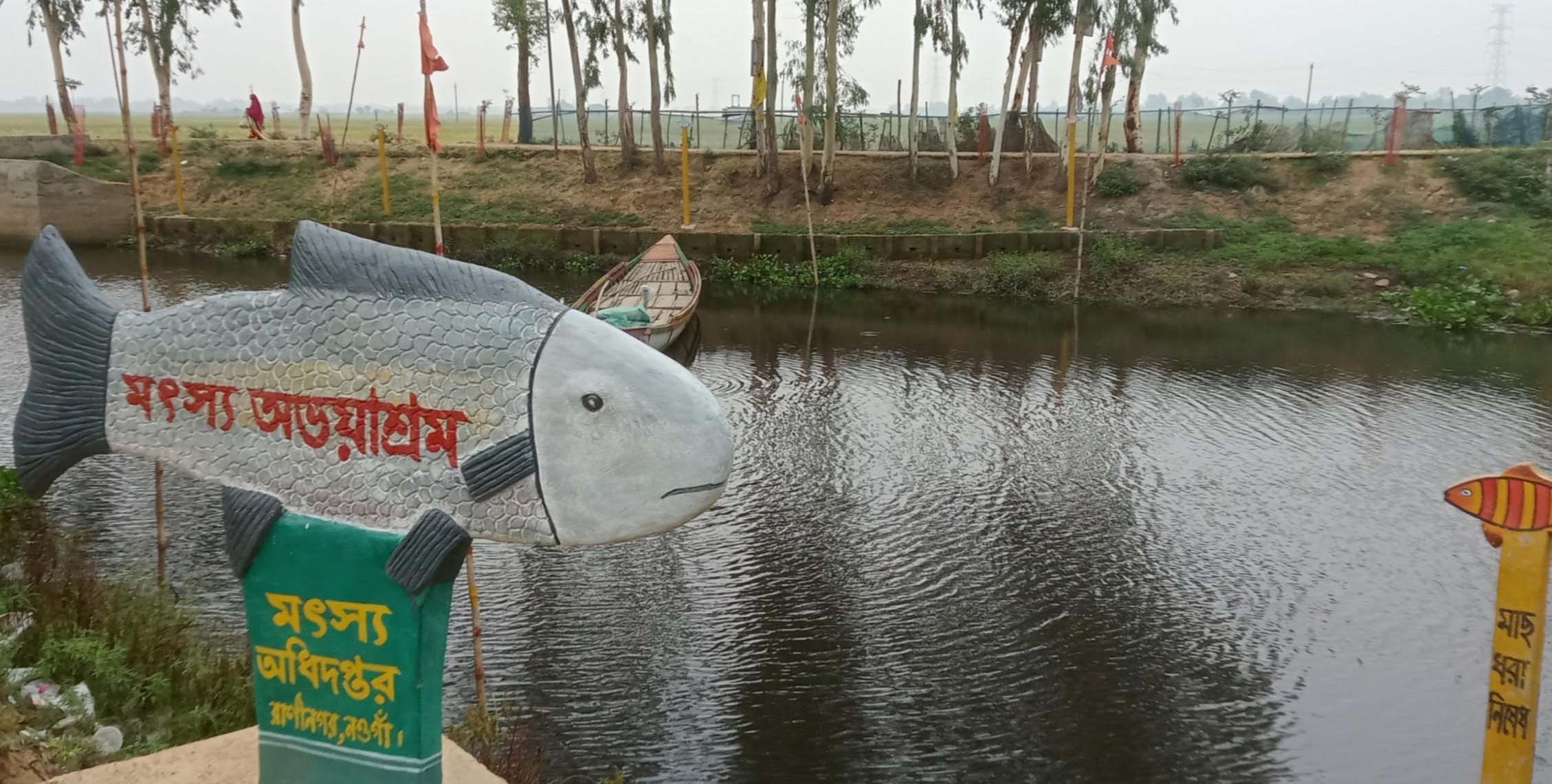 রাণীনগরের পাখী পল্লী খালের কালো জলের দুর্গন্ধে অতিষ্ঠ দর্শনার্থীরা