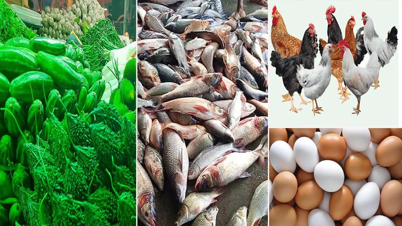 এখনও স্বস্তি ফেরেনি রাজধানীর মাছ, মুরগি, ডিম ও সবজির বাজারে